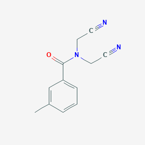 molecular formula C12H11N3O B11178714 N,N-bis(cyanomethyl)-3-methylbenzamide 