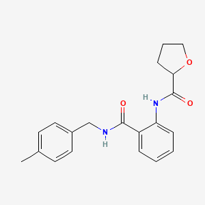 molecular formula C20H22N2O3 B11178722 N-{2-[(4-methylbenzyl)carbamoyl]phenyl}tetrahydrofuran-2-carboxamide 