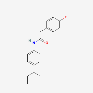 molecular formula C19H23NO2 B11178789 N-[4-(butan-2-yl)phenyl]-2-(4-methoxyphenyl)acetamide 