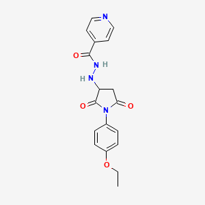 molecular formula C18H18N4O4 B11178852 N'-[1-(4-ethoxyphenyl)-2,5-dioxopyrrolidin-3-yl]pyridine-4-carbohydrazide 