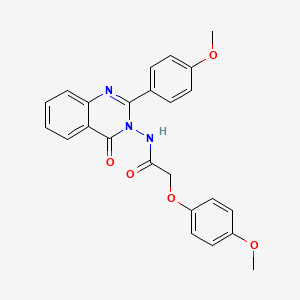 molecular formula C24H21N3O5 B11178937 2-(4-methoxyphenoxy)-N-[2-(4-methoxyphenyl)-4-oxoquinazolin-3(4H)-yl]acetamide 
