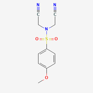 molecular formula C11H11N3O3S B11178962 N,N-bis(cyanomethyl)-4-methoxybenzenesulfonamide 