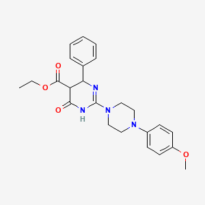 molecular formula C24H28N4O4 B11179035 Ethyl 2-[4-(4-methoxyphenyl)piperazin-1-yl]-4-oxo-6-phenyl-1,4,5,6-tetrahydropyrimidine-5-carboxylate 