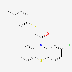 molecular formula C21H16ClNOS2 B11179093 1-(2-chloro-10H-phenothiazin-10-yl)-2-[(4-methylphenyl)sulfanyl]ethanone 