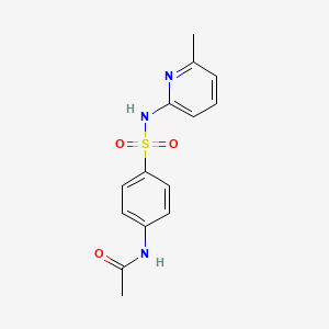 molecular formula C14H15N3O3S B11179120 N-{4-[(6-methylpyridin-2-yl)sulfamoyl]phenyl}acetamide 