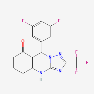 molecular formula C16H11F5N4O B11179176 9-(3,5-difluorophenyl)-2-(trifluoromethyl)-5,6,7,9-tetrahydro[1,2,4]triazolo[5,1-b]quinazolin-8(4H)-one 