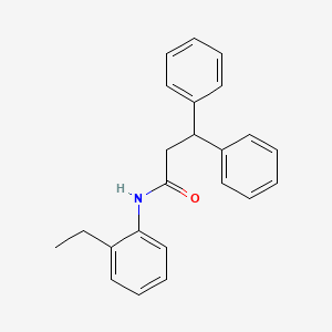 molecular formula C23H23NO B11179245 N-(2-ethylphenyl)-3,3-diphenylpropanamide 