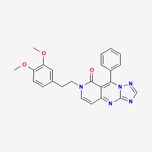 molecular formula C24H21N5O3 B11179417 7-[2-(3,4-dimethoxyphenyl)ethyl]-9-phenylpyrido[4,3-d][1,2,4]triazolo[1,5-a]pyrimidin-8(7H)-one 