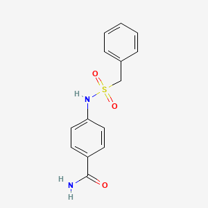 molecular formula C14H14N2O3S B11179501 4-[(Benzylsulfonyl)amino]benzamide 