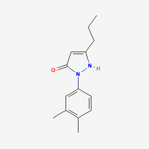 molecular formula C14H18N2O B11179519 1-(3,4-dimethylphenyl)-3-propyl-1H-pyrazol-5-ol 