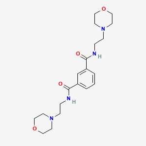 molecular formula C20H30N4O4 B11179548 N,N'-bis[2-(morpholin-4-yl)ethyl]benzene-1,3-dicarboxamide 