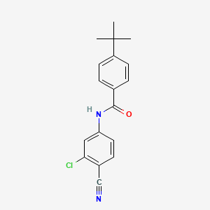 molecular formula C18H17ClN2O B11179550 4-tert-butyl-N-(3-chloro-4-cyanophenyl)benzamide 