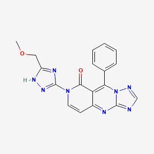 molecular formula C18H14N8O2 B11179581 7-[3-(methoxymethyl)-1H-1,2,4-triazol-5-yl]-9-phenylpyrido[4,3-d][1,2,4]triazolo[1,5-a]pyrimidin-8(7H)-one 