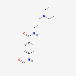molecular formula C16H25N3O2 B11179624 N-[3-(diethylamino)propyl]-4-acetamidobenzamide 