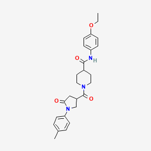 molecular formula C26H31N3O4 B11179709 N-(4-ethoxyphenyl)-1-[1-(4-methylphenyl)-5-oxopyrrolidine-3-carbonyl]piperidine-4-carboxamide 