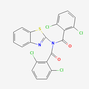 molecular formula C21H10Cl4N2O2S B11179734 N-(1,3-benzothiazol-2-yl)-2,6-dichloro-N-(2,6-dichlorobenzoyl)benzamide 