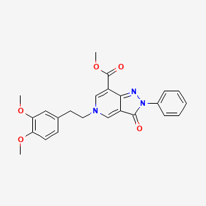 molecular formula C24H23N3O5 B11179790 Methyl 5-[2-(3,4-dimethoxyphenyl)ethyl]-3-oxo-2-phenyl-2H,3H,5H-pyrazolo[4,3-C]pyridine-7-carboxylate 
