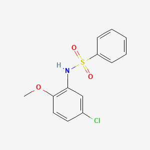 molecular formula C13H12ClNO3S B11179811 N-(5-chloro-2-methoxyphenyl)benzenesulfonamide 