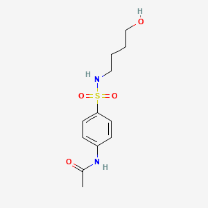 molecular formula C12H18N2O4S B11179845 N-{4-[(4-hydroxybutyl)sulfamoyl]phenyl}acetamide 