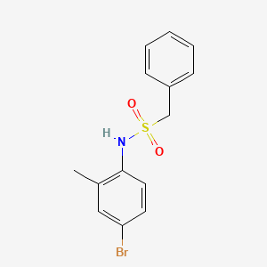 molecular formula C14H14BrNO2S B11179864 N-(4-bromo-2-methylphenyl)-1-phenylmethanesulfonamide 