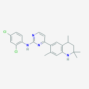 molecular formula C23H24Cl2N4 B11179866 N-(2,4-dichlorophenyl)-4-(2,2,4,7-tetramethyl-1,2,3,4-tetrahydroquinolin-6-yl)pyrimidin-2-amine 