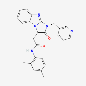 molecular formula C25H23N5O2 B11179881 N-(2,4-dimethylphenyl)-2-[2-oxo-1-(pyridin-3-ylmethyl)-2,3-dihydro-1H-imidazo[1,2-a]benzimidazol-3-yl]acetamide 