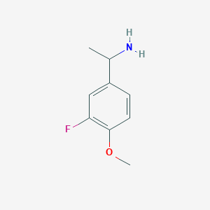 molecular formula C9H12FNO B011180 1-(3-氟-4-甲氧基苯基)乙胺 CAS No. 105321-49-1