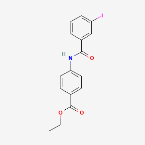 molecular formula C16H14INO3 B11180189 Ethyl 4-(3-iodobenzamido)benzoate 