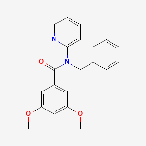 molecular formula C21H20N2O3 B11180379 N-benzyl-3,5-dimethoxy-N-(pyridin-2-yl)benzamide 
