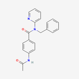molecular formula C21H19N3O2 B11180715 N-Benzyl-4-acetamido-N-(pyridin-2-YL)benzamide 