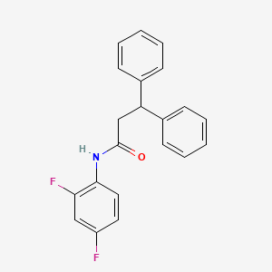 molecular formula C21H17F2NO B11180868 N-(2,4-difluorophenyl)-3,3-diphenylpropanamide 