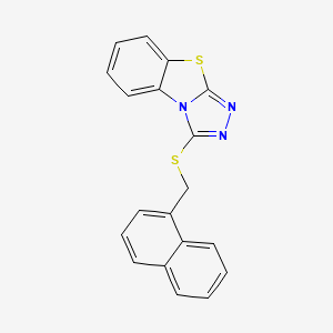 molecular formula C19H13N3S2 B11180879 3-[(Naphthalen-1-ylmethyl)sulfanyl][1,2,4]triazolo[3,4-b][1,3]benzothiazole 