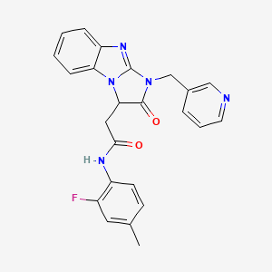 molecular formula C24H20FN5O2 B11180893 N-(2-fluoro-4-methylphenyl)-2-[2-oxo-1-(pyridin-3-ylmethyl)-2,3-dihydro-1H-imidazo[1,2-a]benzimidazol-3-yl]acetamide 
