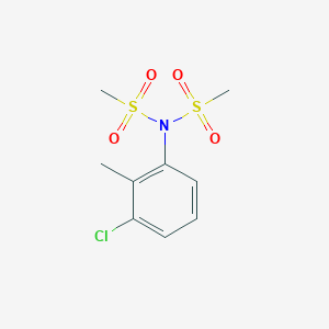 molecular formula C9H12ClNO4S2 B11180903 N-(3-chloro-2-methylphenyl)-N-(methylsulfonyl)methanesulfonamide 