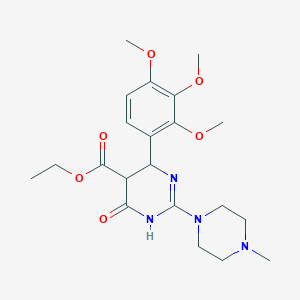 molecular formula C21H30N4O6 B11180966 Ethyl 2-(4-methylpiperazin-1-yl)-4-oxo-6-(2,3,4-trimethoxyphenyl)-1,4,5,6-tetrahydropyrimidine-5-carboxylate 