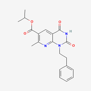 molecular formula C20H21N3O4 B11180971 Isopropyl 7-methyl-2,4-dioxo-1-(2-phenylethyl)-1,2,3,4-tetrahydropyrido[2,3-d]pyrimidine-6-carboxylate 