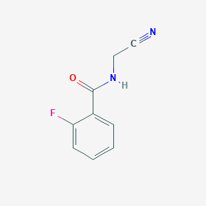 molecular formula C9H7FN2O B11181045 N-(cyanomethyl)-2-fluorobenzamide 