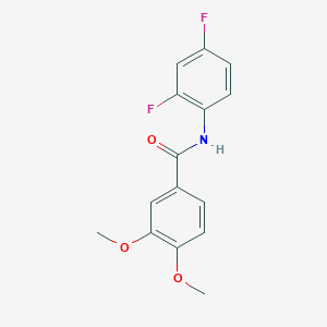 molecular formula C15H13F2NO3 B11181248 N-(2,4-difluorophenyl)-3,4-dimethoxybenzamide 