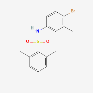 molecular formula C16H18BrNO2S B11181276 N-(4-bromo-3-methylphenyl)-2,4,6-trimethylbenzenesulfonamide 