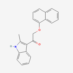 molecular formula C21H17NO2 B11181378 1-(2-methyl-1H-indol-3-yl)-2-(naphthalen-1-yloxy)ethanone 