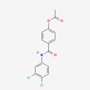 molecular formula C15H11Cl2NO3 B11181391 4-[(3,4-Dichlorophenyl)carbamoyl]phenyl acetate 