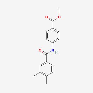 molecular formula C17H17NO3 B11181434 Methyl 4-{[(3,4-dimethylphenyl)carbonyl]amino}benzoate 