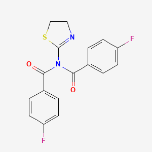 molecular formula C17H12F2N2O2S B11181517 N-(4,5-dihydro-1,3-thiazol-2-yl)-4-fluoro-N-(4-fluorobenzoyl)benzamide 