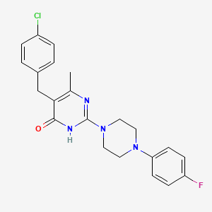 molecular formula C22H22ClFN4O B11181524 5-(4-chlorobenzyl)-2-[4-(4-fluorophenyl)piperazin-1-yl]-6-methylpyrimidin-4(3H)-one 