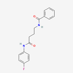 molecular formula C17H17FN2O2 B11181649 N-{4-[(4-fluorophenyl)amino]-4-oxobutyl}benzamide 