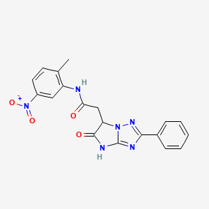 molecular formula C19H16N6O4 B11181678 N-(2-methyl-5-nitrophenyl)-2-(5-oxo-2-phenyl-5,6-dihydro-4H-imidazo[1,2-b][1,2,4]triazol-6-yl)acetamide 
