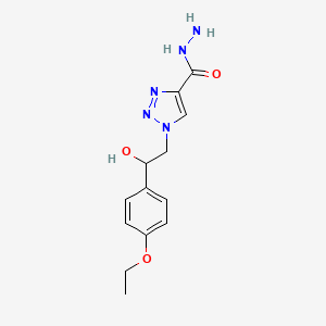 molecular formula C13H17N5O3 B11181905 1-[2-(4-ethoxyphenyl)-2-hydroxyethyl]-1H-1,2,3-triazole-4-carbohydrazide 