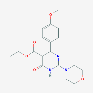 molecular formula C18H23N3O5 B11182216 Ethyl 4-(4-(methyloxy)phenyl)-2-(4-morpholinyl)-6-oxo-1,4,5,6-tetrahydro-5-pyrimidinecarboxylate 