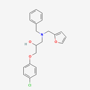 molecular formula C21H22ClNO3 B11182224 1-[Benzyl(furan-2-ylmethyl)amino]-3-(4-chlorophenoxy)propan-2-ol CAS No. 1015609-85-4