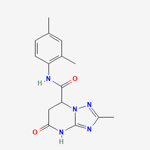 molecular formula C15H17N5O2 B11182342 N-(2,4-dimethylphenyl)-2-methyl-5-oxo-4,5,6,7-tetrahydro[1,2,4]triazolo[1,5-a]pyrimidine-7-carboxamide 